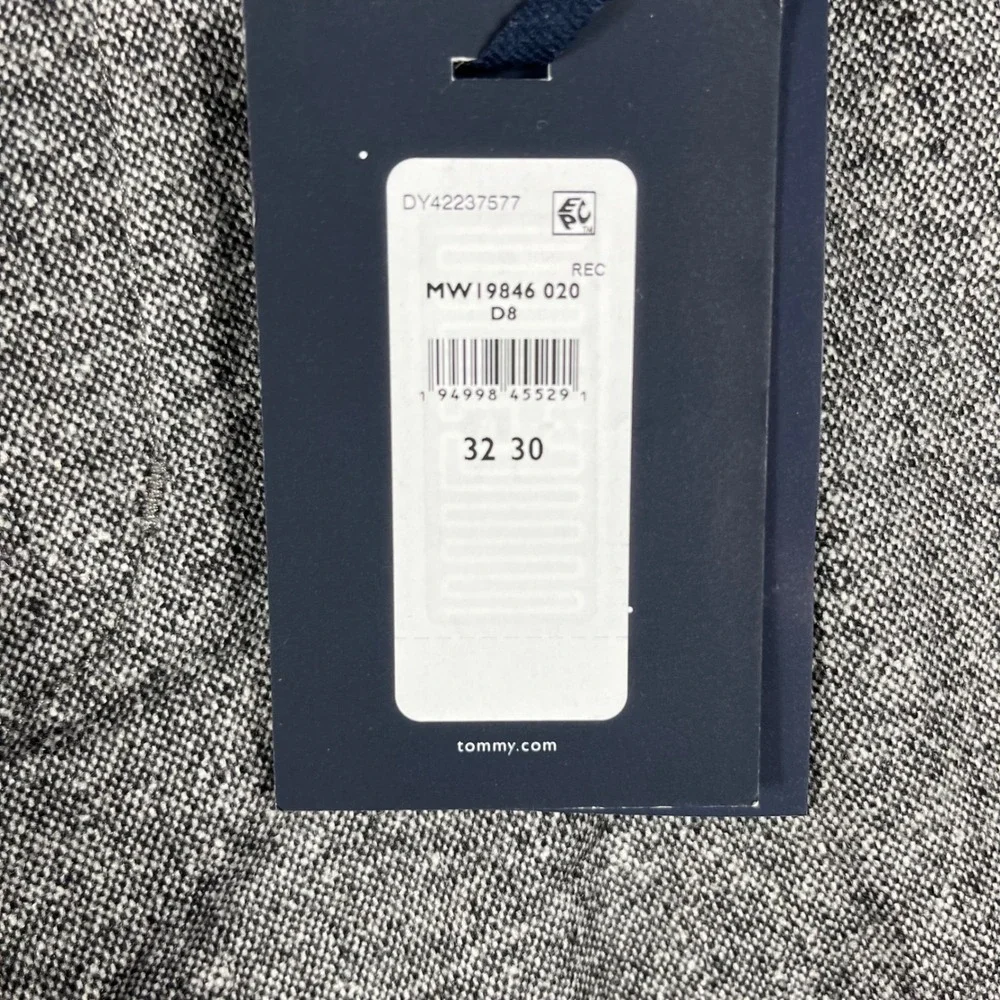 Tommy Hilfiger Denton Chino Pants Mens 32x30 Grey Straight Fit Italian‎ Fabric